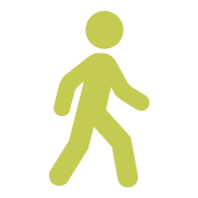outline of person walking icon