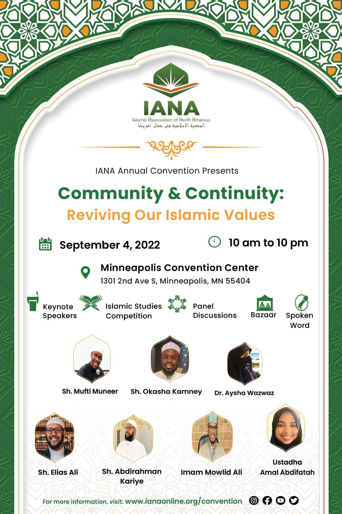 Islamic Association of North America Annual Convention Meet Minneapolis